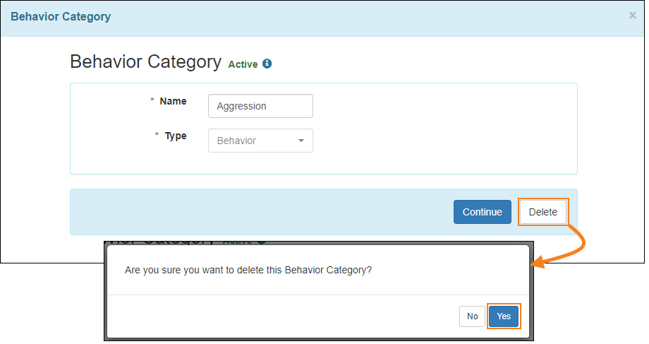 Create, Edit, and Discontinue Behavior/Antecedent/Intervention Category