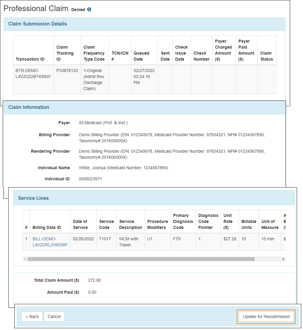 Claim Resubmission South Carolina