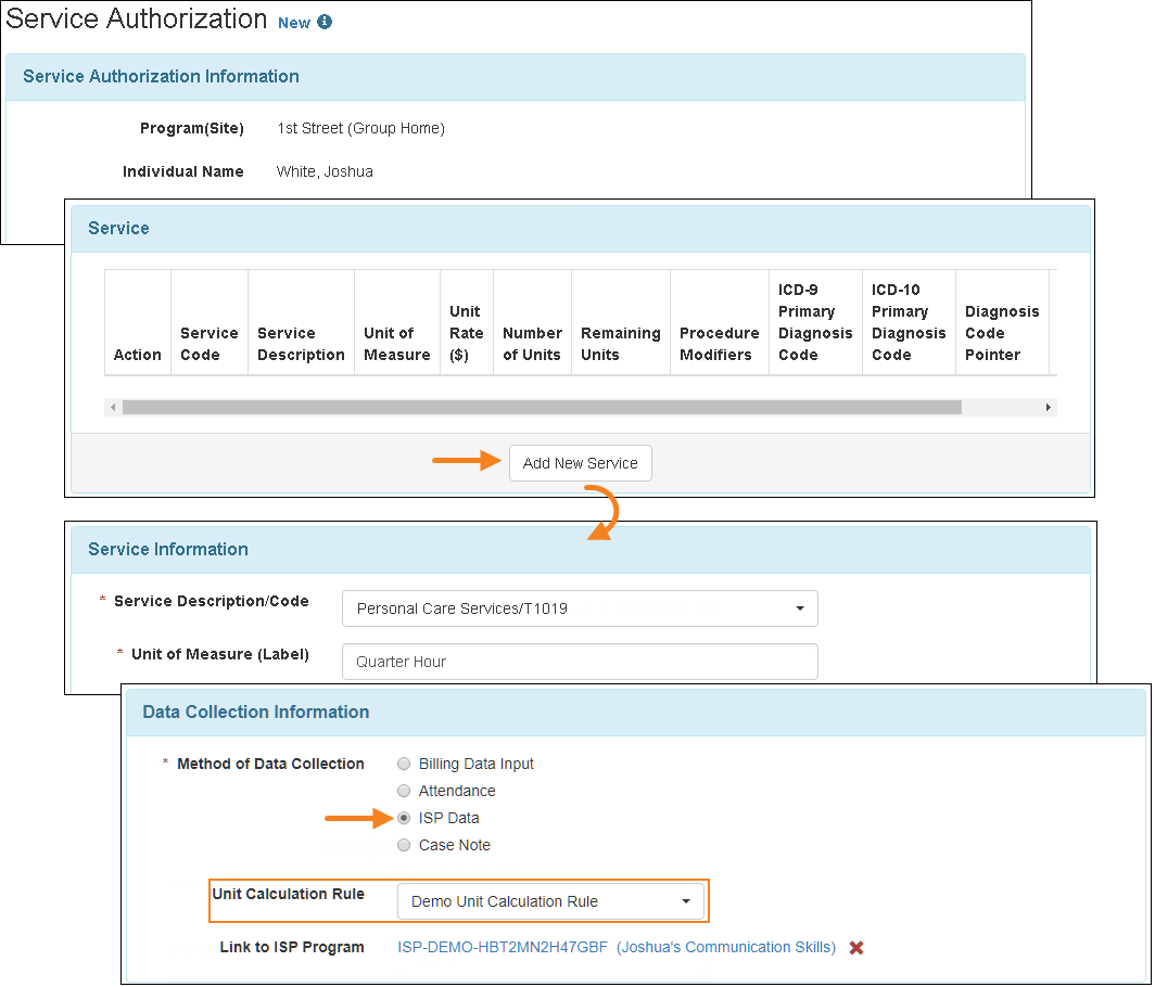 ISP Billing using Unit Calculation Rule
