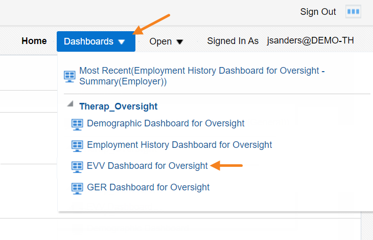 EVV Dashboard In Business Intelligence
