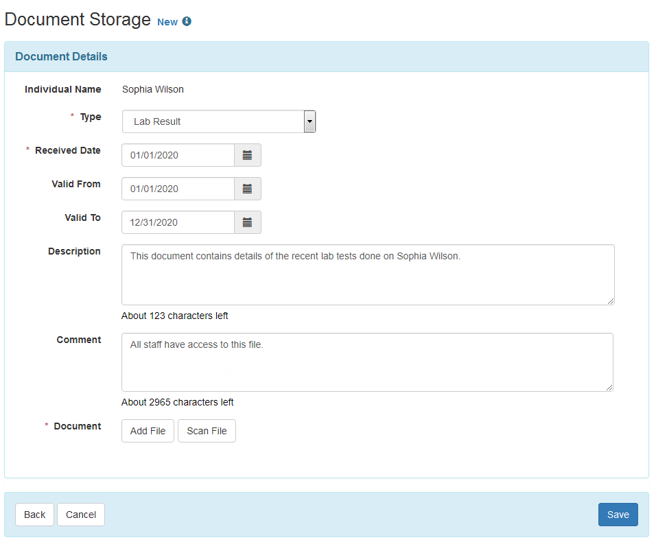 Document Storage for Providers