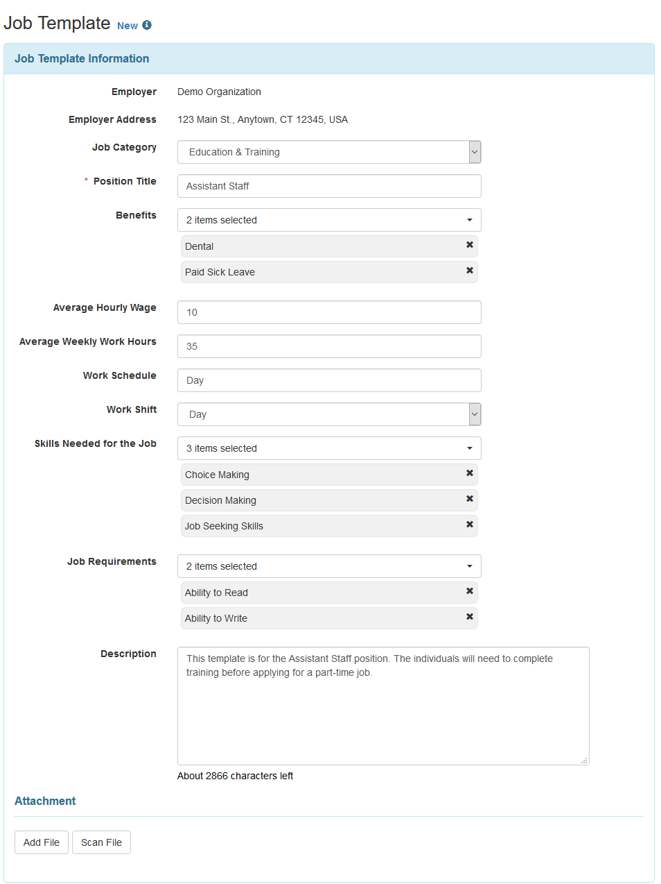 job template employment history form template
