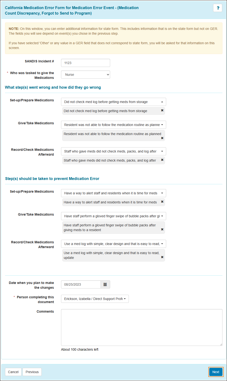 Incident Reporting California