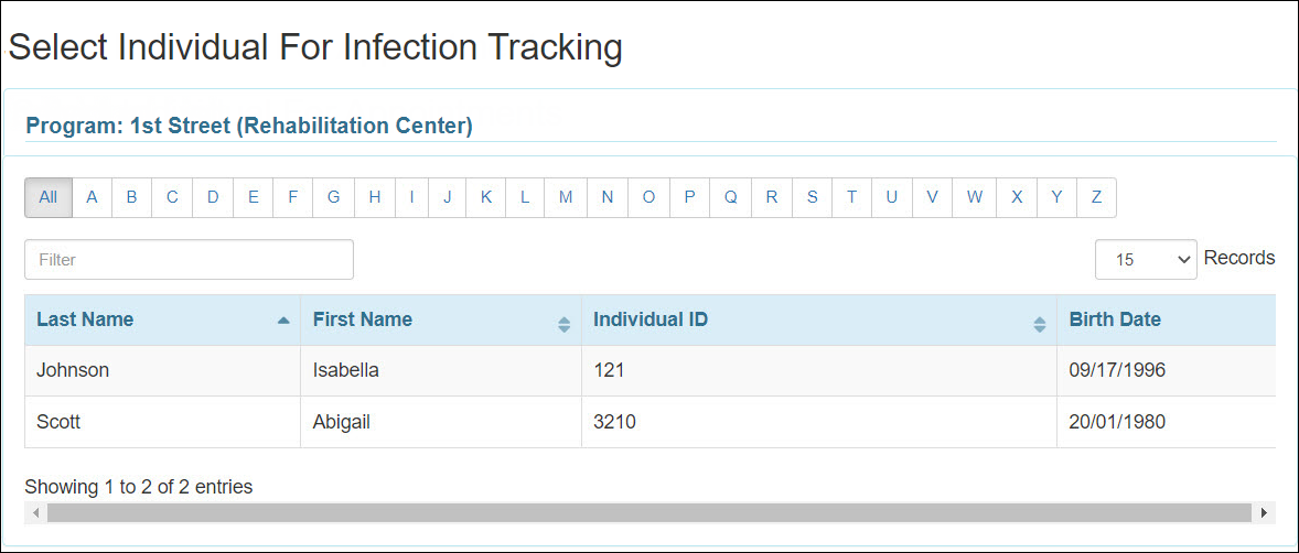 Infection Tracking