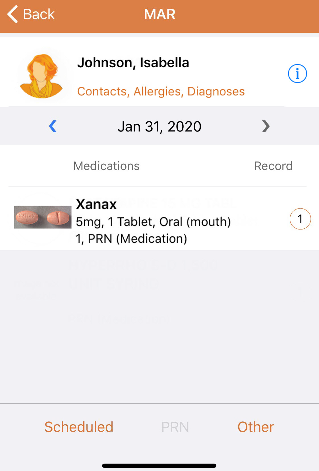 Administer PRN Medications in Apple Devices