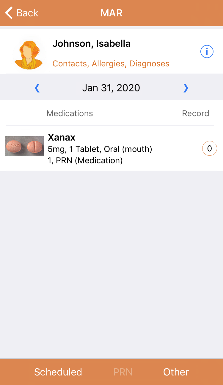 Administer PRN Medications in Apple Devices