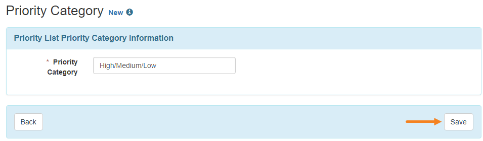 create priority list