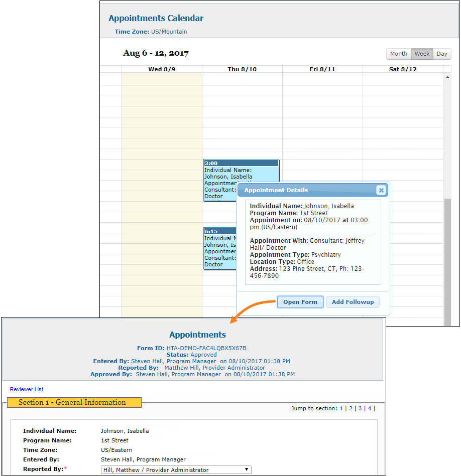 appointment calendar program