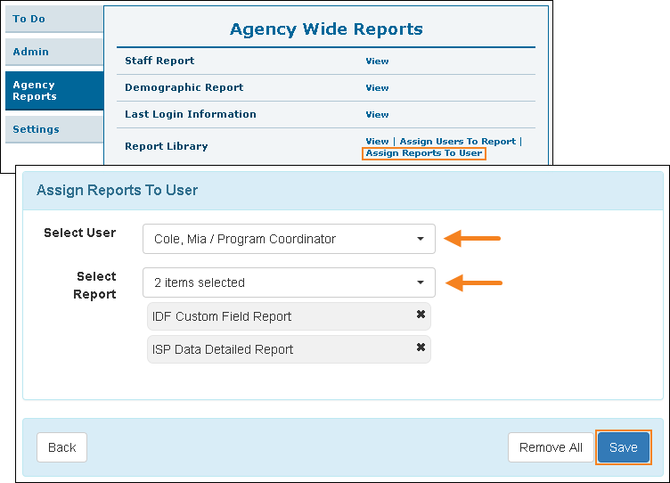 Report Library / User Assignable Reports