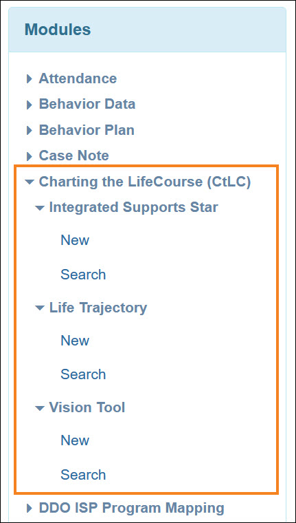 Screenshot showing the Individual Home Page Modules section.