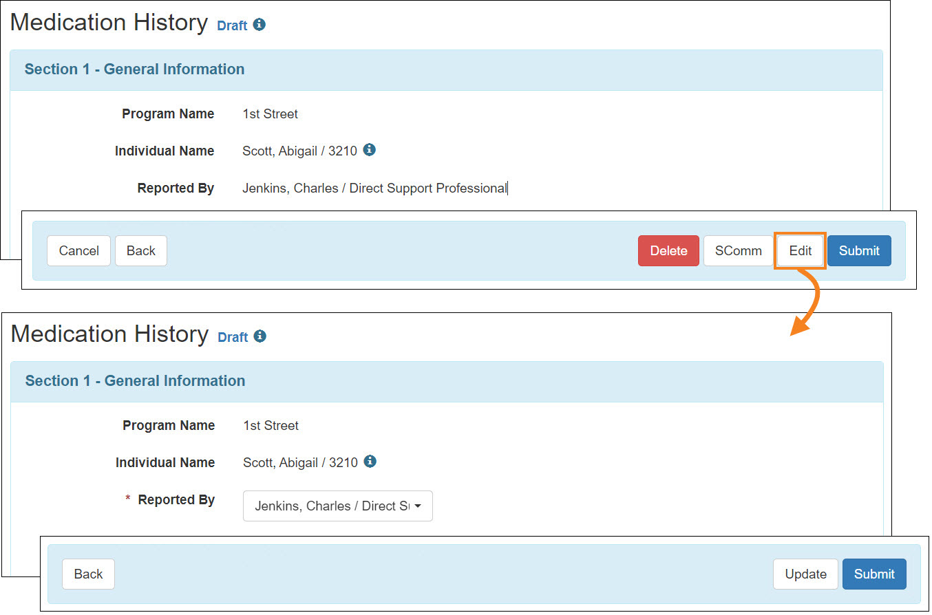 Screenshot showing the MH editable mode feature.