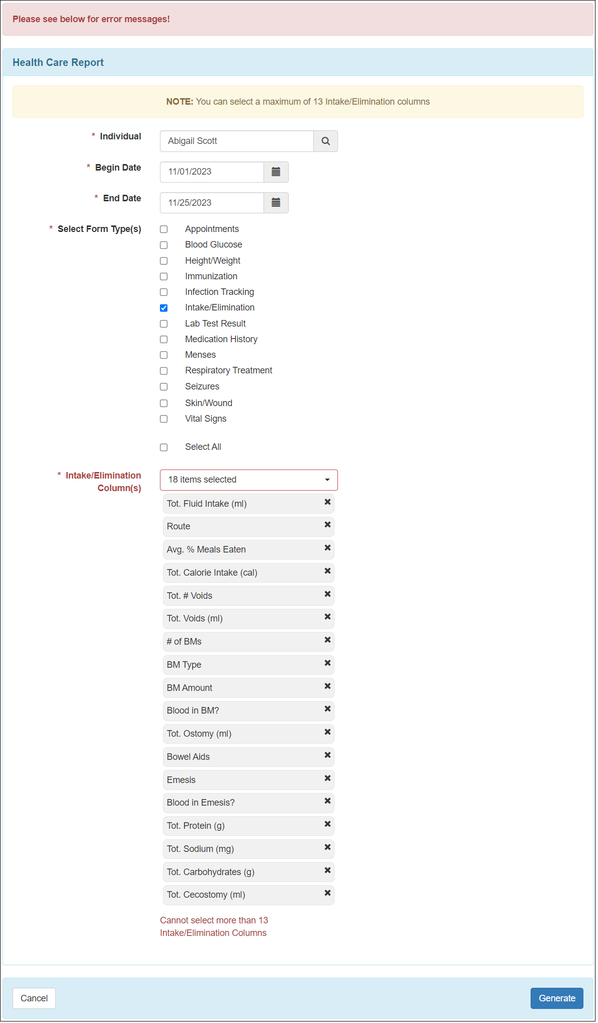 Screenshot showing the HCR.
