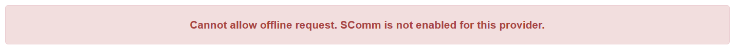 An image of the message while trying to generate offline report.