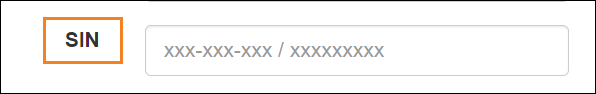 Screenshot showing the Social Security Number field.