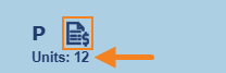 The screenshot showing the Direct Billing Units Icon.