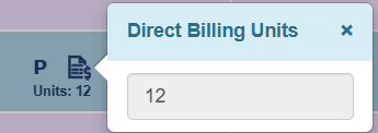 The page showing the direct units details by hovering on the icon.