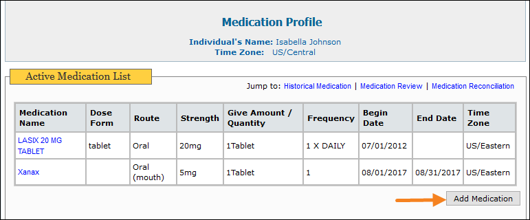 add medication add medication