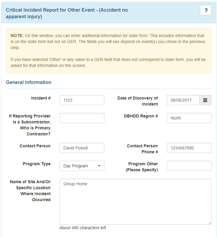 incident reporting georgia critical incident report form
