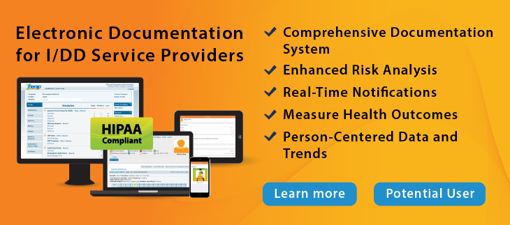 therap electronic documentation for intellectual and developmental