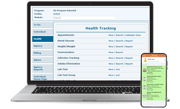 Therap App showing Therap's Comprehensive Electronic Health Records for Service Providers Screen