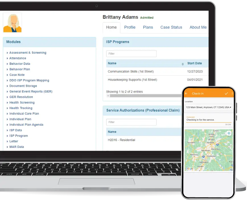 Therap App showing Therap's Comprehensive Online Solutions for Aging and Home Health Providers Screen