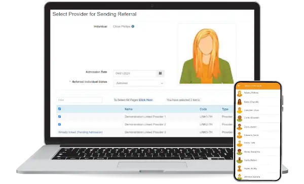 Therap App showing Therap's Software Solutions for Case Management & Care Coordination Screen