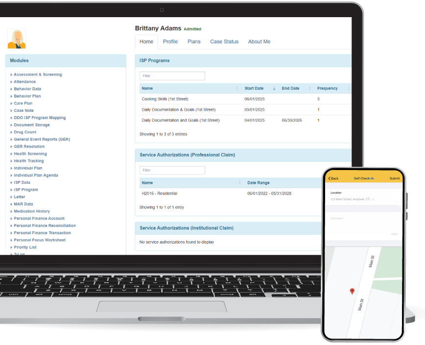 Therap App showing Therap's Comprehensive Online Solutions for Aging and Home Health Providers Screen