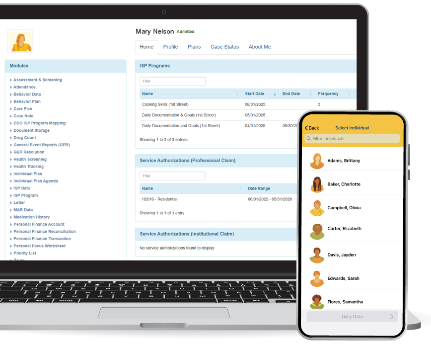Therap App showing Therap's Comprehensive e-Solutions for Autism Providers Screen