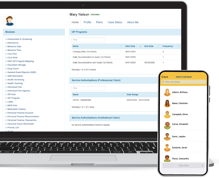 Therap App showing Therap's Comprehensive Solutions for Early Intervention Screen