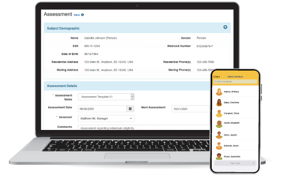 Therap App showing Therap's Information & Referral Management System Screen