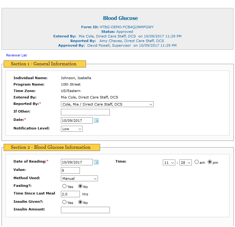 therap blood glucose module