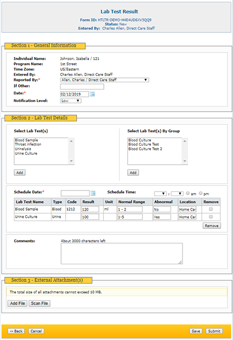 Therap Lab Test