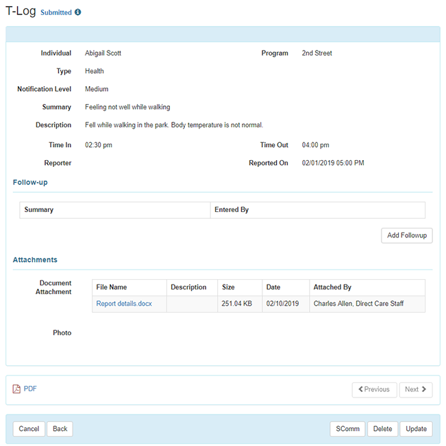 Therap S T Log Module T Logs
