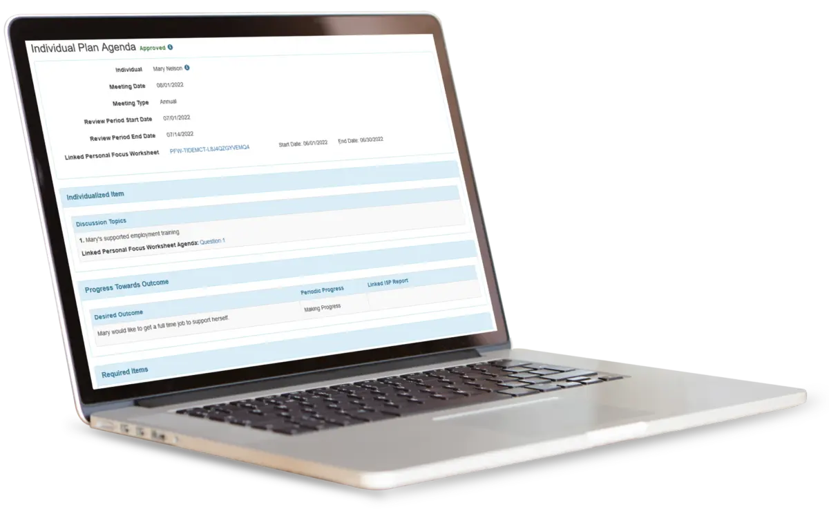 Therap App showing Therap's Comprehensive e-Solution for Person-Centered Services Screen