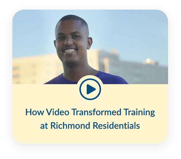 A Thumbnail Richmond Residentials staff, clicking it would play the video on How Therap Secure Video Transformed Training at Richmond Residentials