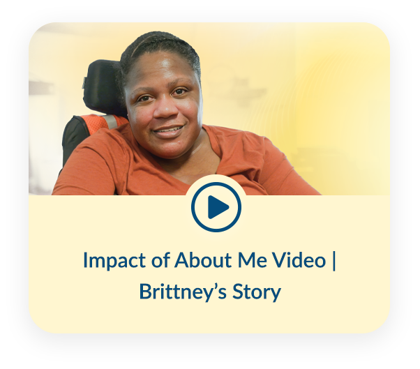 A Thumbnail showing face of Brittney, clicking it would play the video on Brittan's story