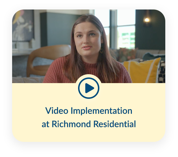 A Thumbnail showing face of a staff at the Richmond Residentials, clicking it will play the video on Implementation of Therap Secure About Me Video at the Richmond Residentials