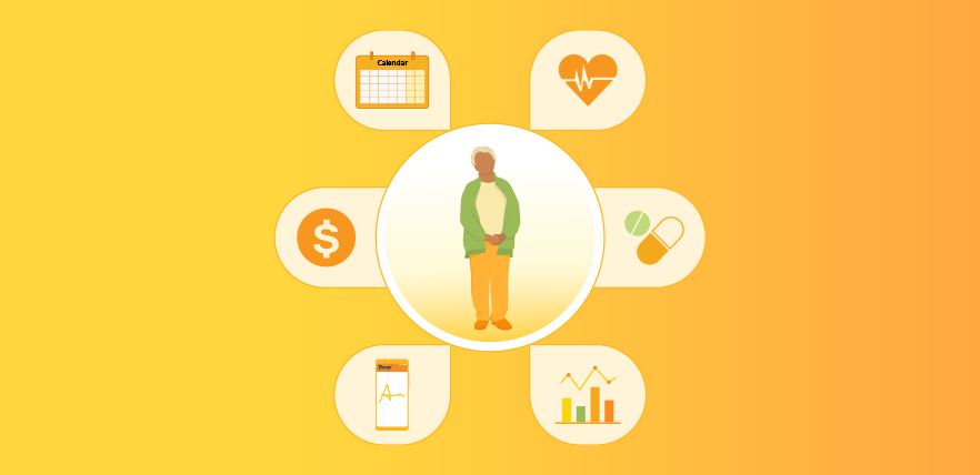 An illustration depicting how Therap application is a person centered solution