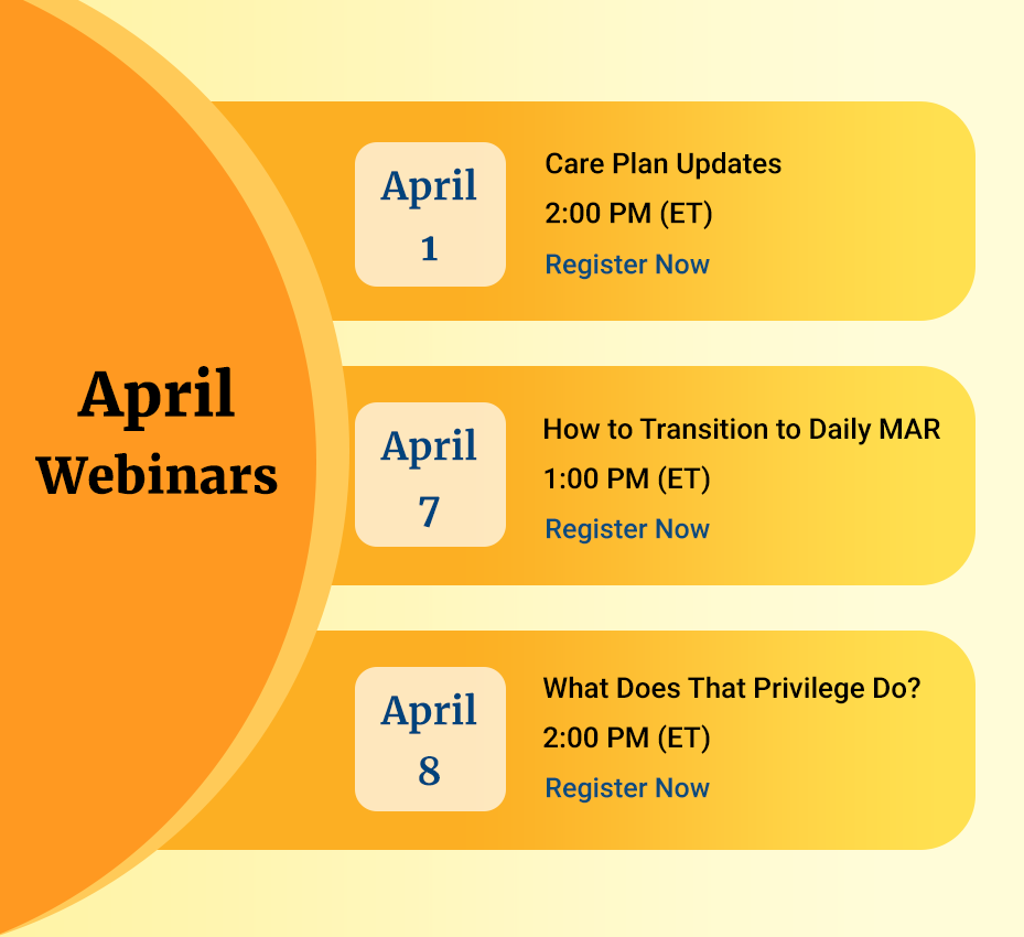 Therap April webinars