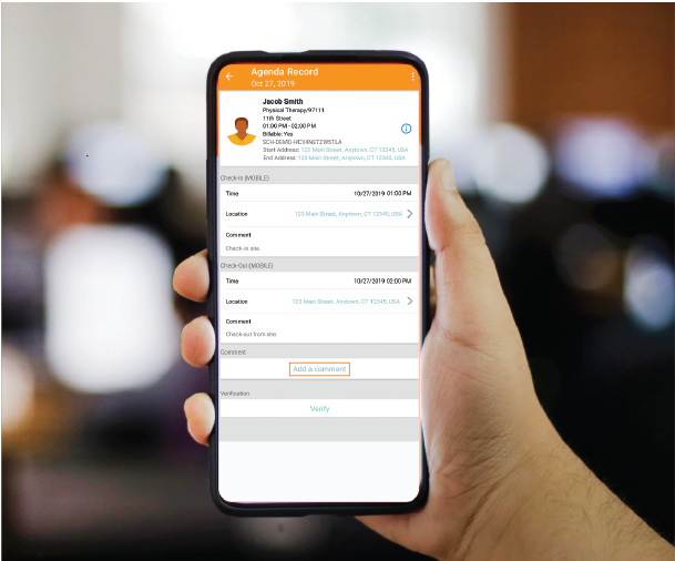 Therap EVV software - Captures Date and Time Stamp