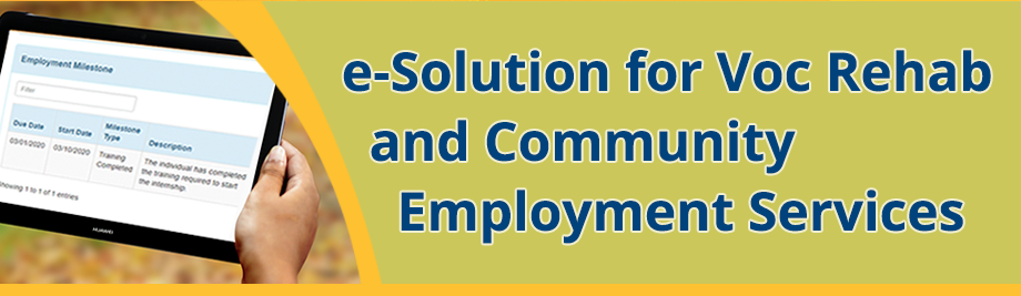 e-Solution for Voc Rehab and Community Employment Services
