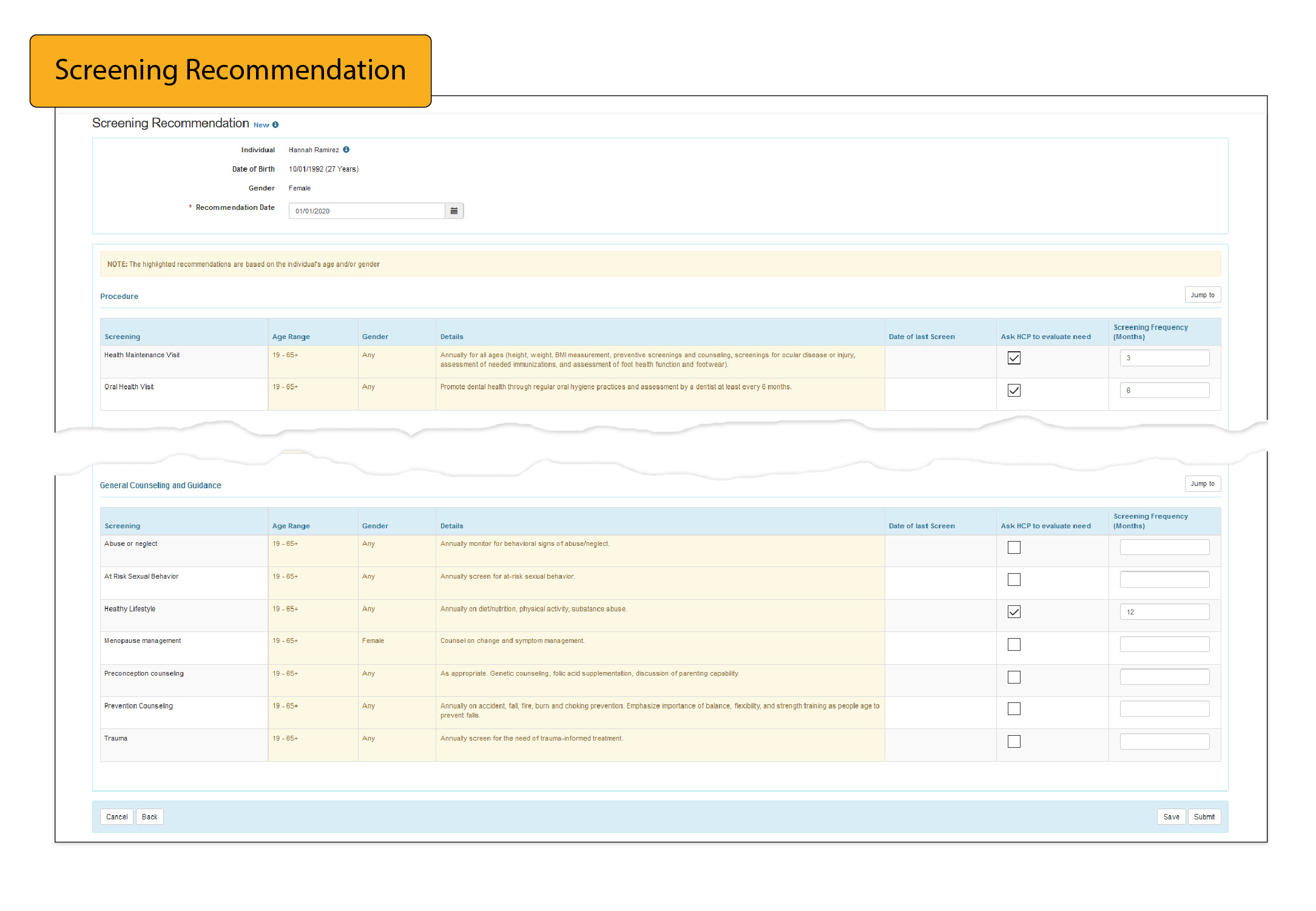Therap Health Screening Overview therap-health-screening-overview