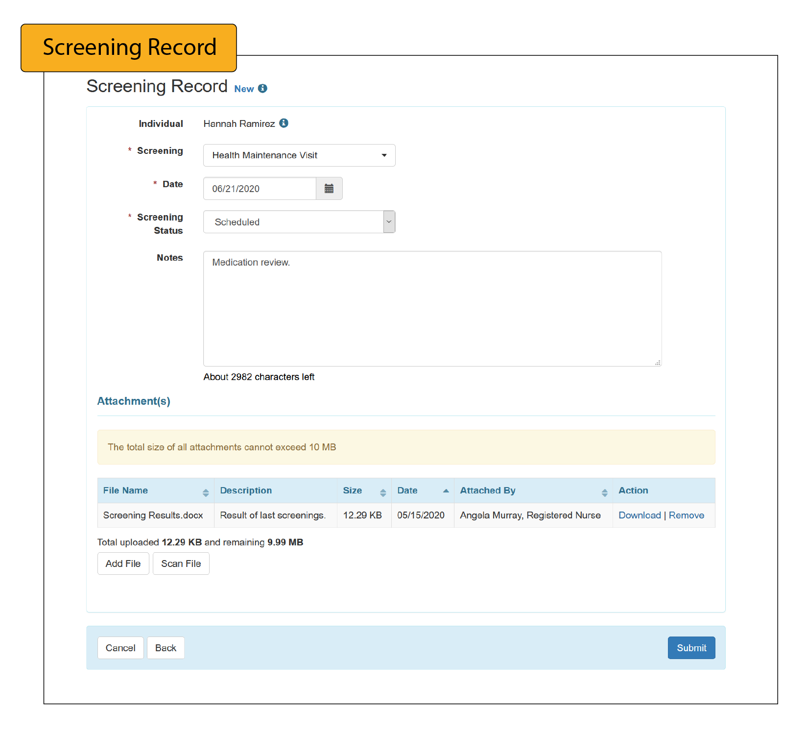 Therap Health Screening Overview therap-health-screening-overview