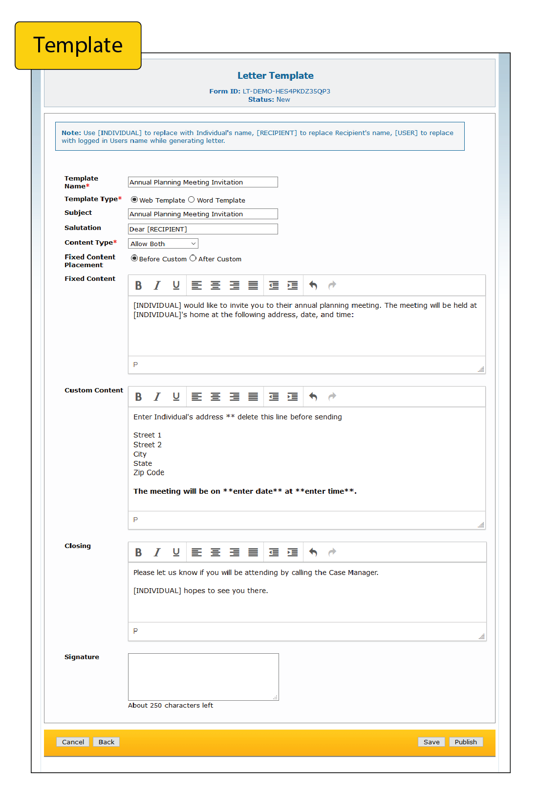 Therap Letter Overview