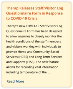 Staff/Visitor Log Questionnaire Form