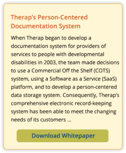 Therap's person-centered documentation system