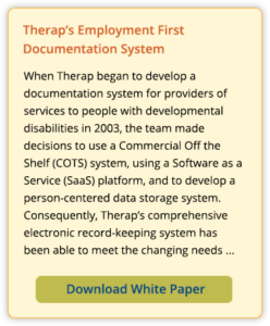 Therap’s Employment First Documentation System - Download White Paper