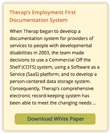 Therap’s Employment First Documentation System - Download White Paper