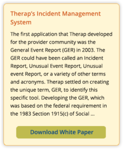 Therap’s Incident Management System - Download White Paper