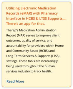 Therap's eMAR with pharmacy interface, read more about this press release